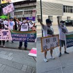 Protest in Flushing Supporting Chinese Political Prisoners